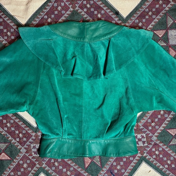 Danier green suede jacket - Picture 4 of 4